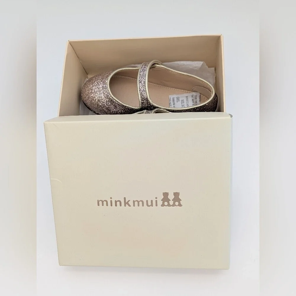 NEW Minkmui Kid's (Size 9-9 1/2) Sparkly Glitter Sequins Mary Jane Dress Shoes